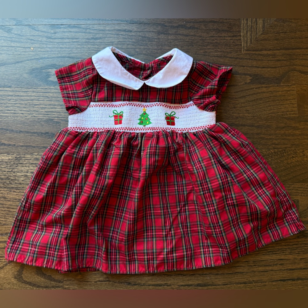 Nursery Rhyme Festive Red Plaid Dress